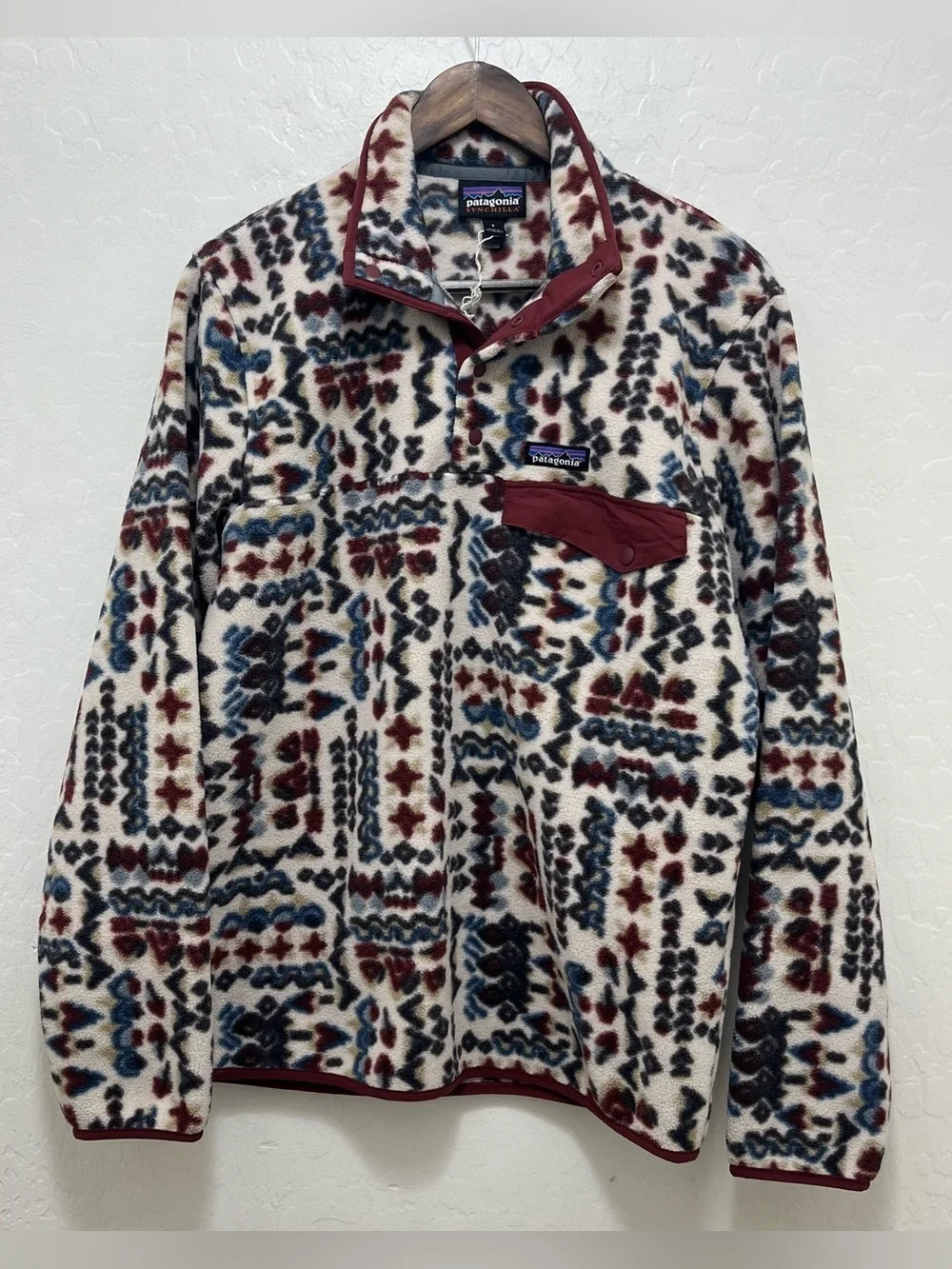 Patagonia Synchilla Snap T Fleece Pullover Mens S Wandering Woods 25551 WAPU